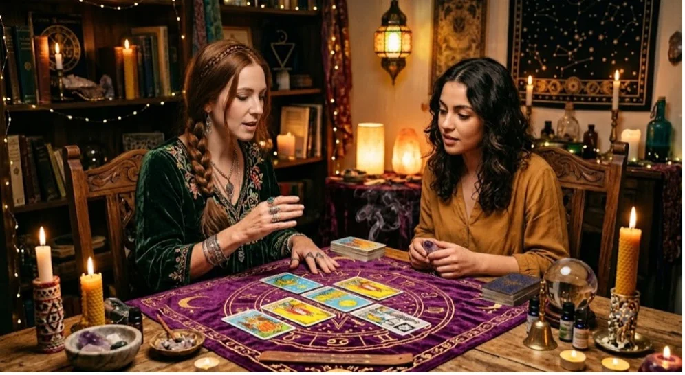 Consulta de tarot presencial en un espacio cálido en Chetumal