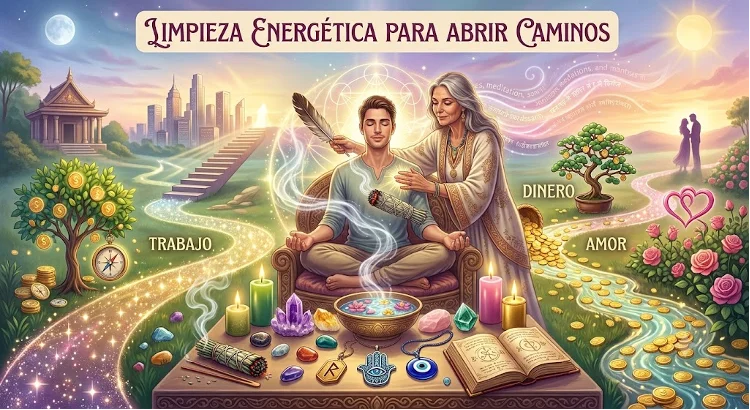 Limpieza energética para abrir caminos en el trabajo, el dinero y el amor